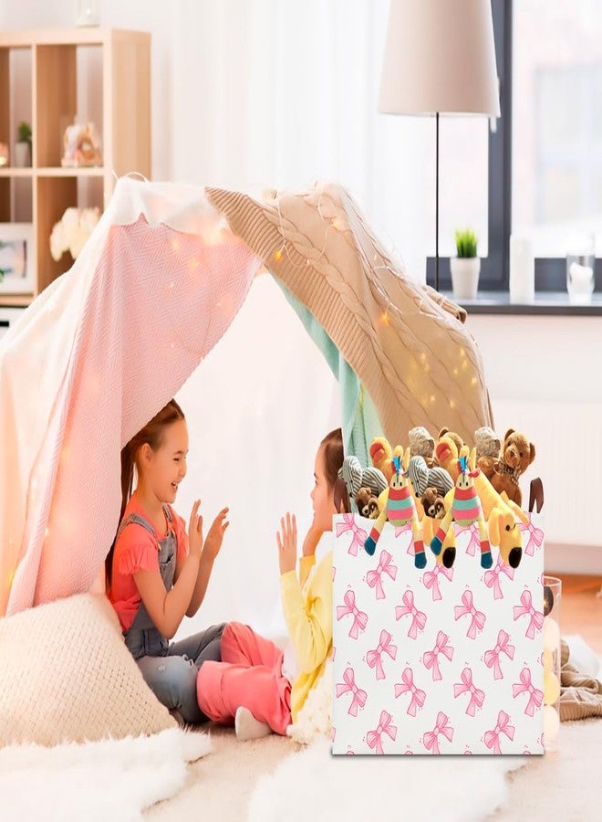 كلوكور سلة تخزين مستطيلة فارغة من CLOCOR، سلة هدايا، صندوق تخزين مقاوم للماء بمقابض، ديكور غرفة (فيونكة على شكل نجمة) - Image 2